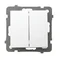 AS Double closing switch white, without frame