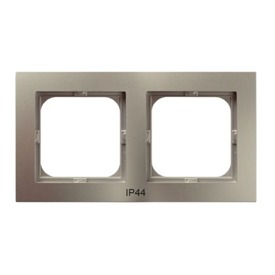 AS Double frame for IP-44 satin light switches