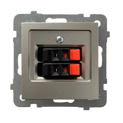 AS Double satin light speaker socket