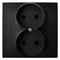 AS Double socket black metallic
