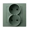 AS Double socket, matt green