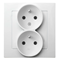 AS Double socket outlet with earthing and phase invariance function white