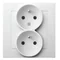 AS Double socket outlet with earthing and phase invariance function white