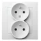 AS Double socket outlet with earthing and phase invariance function white
