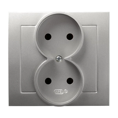 AS Double socket silver