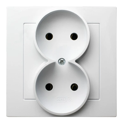 AS Double socket white