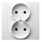 AS Double socket white