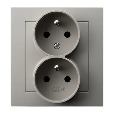 AS Double socket with grounding and phase non-reversal function cashmere