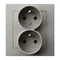 AS Double socket with grounding and phase non-reversal function cashmere