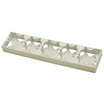 AS Ecru 5-gang wall-mounted installation box
