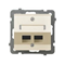 AS Ecru double computer socket housing