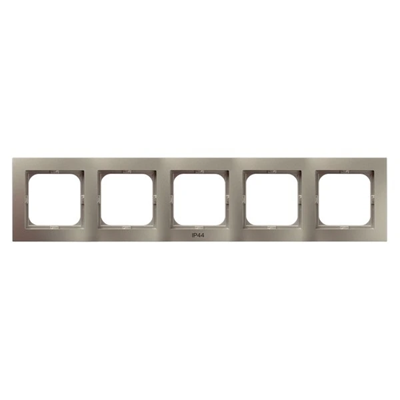 AS Five-gang frame for IP-44 satin light switches