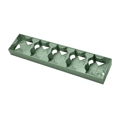 AS Five-gang wall-mounted installation box, green matt