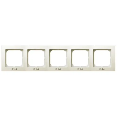 AS Fivefold frame for IP44 ecru switches