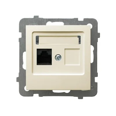 AS Gniazdo komputerowe pojedyncze kat. 5e ecru RJ-45