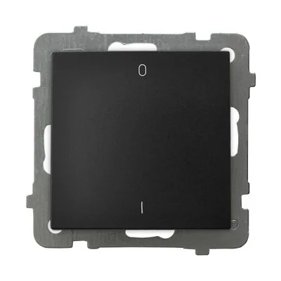 AS Interruttore bipolare nero metallizzato senza cornice