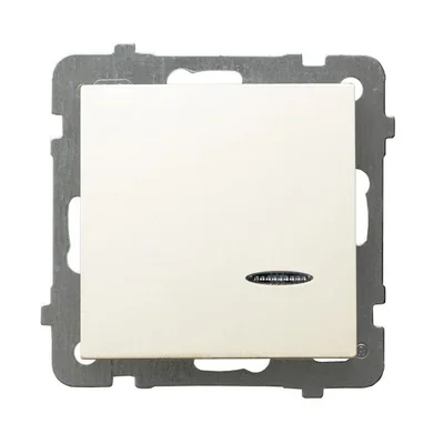 AS Łącznik kontrolny z podświetleniem poma ecru bez ramki
