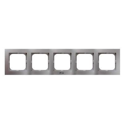AS Marco quíntuple para interruptores IP-44, plateado