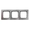 AS Marco triple para interruptores IP-44, plateado