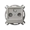 AS Pass-through RTV-SAT socket cashmere