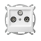 AS Pass-through RTV-SAT socket white