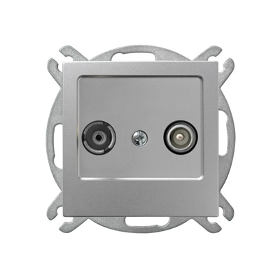 AS Pass-through socket RTV 10-dB silver