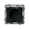 AS Presa antispruzzo con messa a terra Schuko IP44 sportello antifumo verde opaco