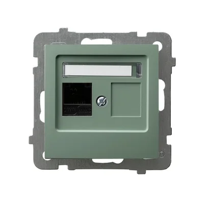 AS Presa singola per computer cat. 5eMMC verde opaco
