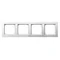 AS Quadruple frame for IP44 switches, white