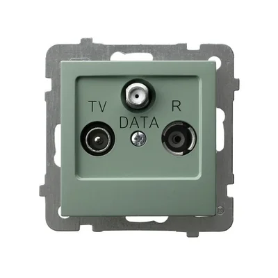 AS RTV DATA socket, green matt