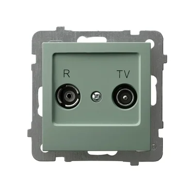 AS RTV pass-through socket 10-dB green matt