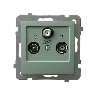 AS RTV-SAT pass-through socket, green matt