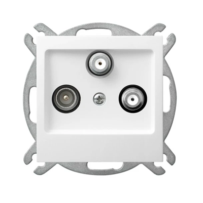 AS RTV-SAT socket with two SAT outputs white