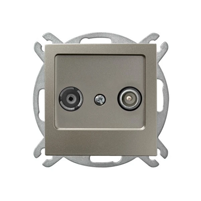 AS RTV termination socket 10-dB satin light