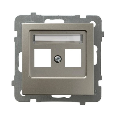 AS Satin light double socket cover