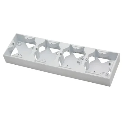 AS Scatola quadrupla da parete bianca