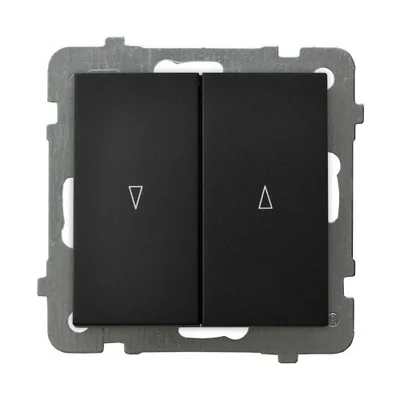 AS Shutter switch with mechanical lock, black metallic