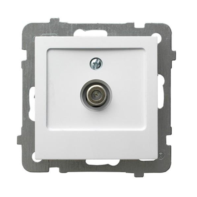 AS Single antenna socket type F white