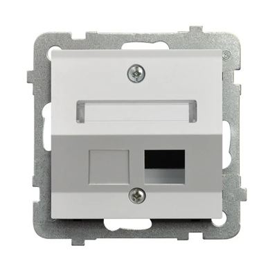 AS Single computer socket housing, white