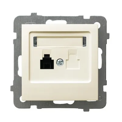 AS Single ecru telephone socket