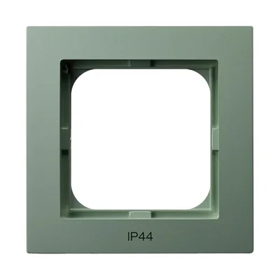 AS Single frame for IP-44 switches, green matt