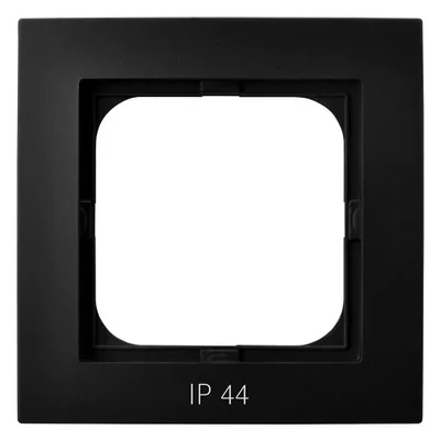 AS Single frame for IP44 switches, black metallic
