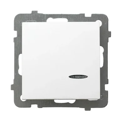 AS Single-pole switch with backlight white, without frame