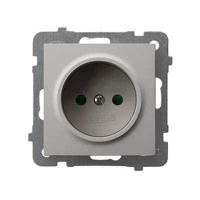 AS Single socket with current shutters cashmere