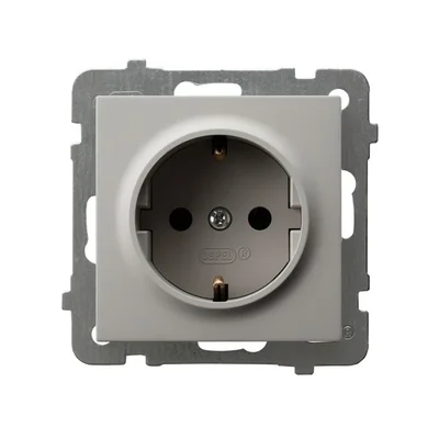 AS Single socket with grounding schuko cashmere