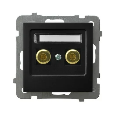 AS Single speaker socket, black metallic