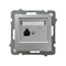 AS Single telephone socket silver