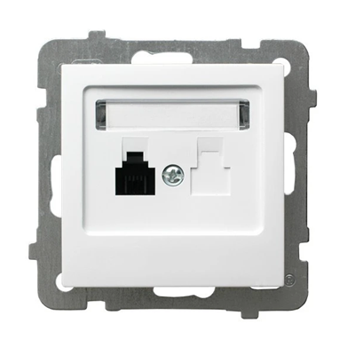 AS Single telephone socket white