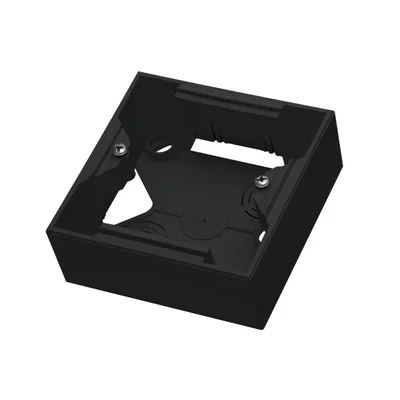 AS Single wall-mounted installation box, black metallic