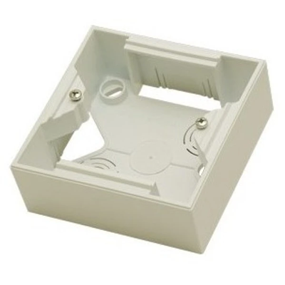 AS Single wall-mounted installation box, ecru